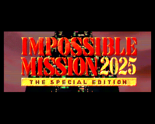 Impossible Mission 2025: The Special Edition title screen for Amiga CD32